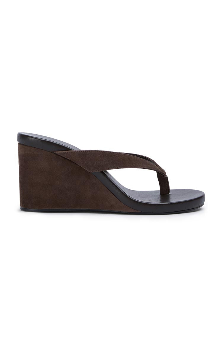 Tony Bianco Avanti Espresso Suede Wedge Heels Image