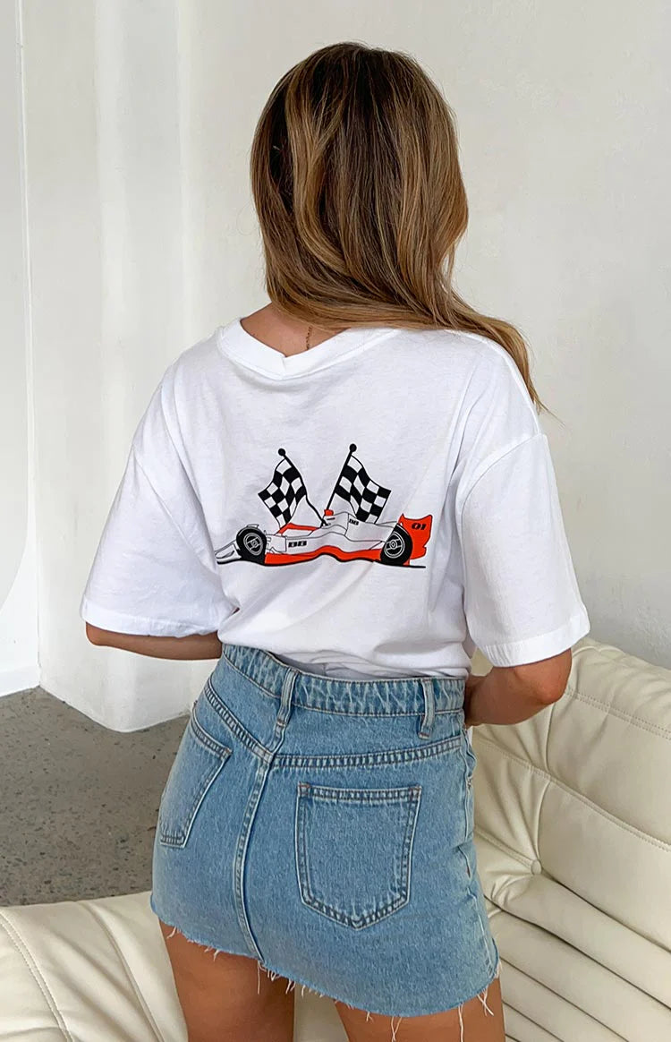 Too Quick White Tee