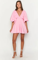 Torie Pink Short Sleeve Mini Dress