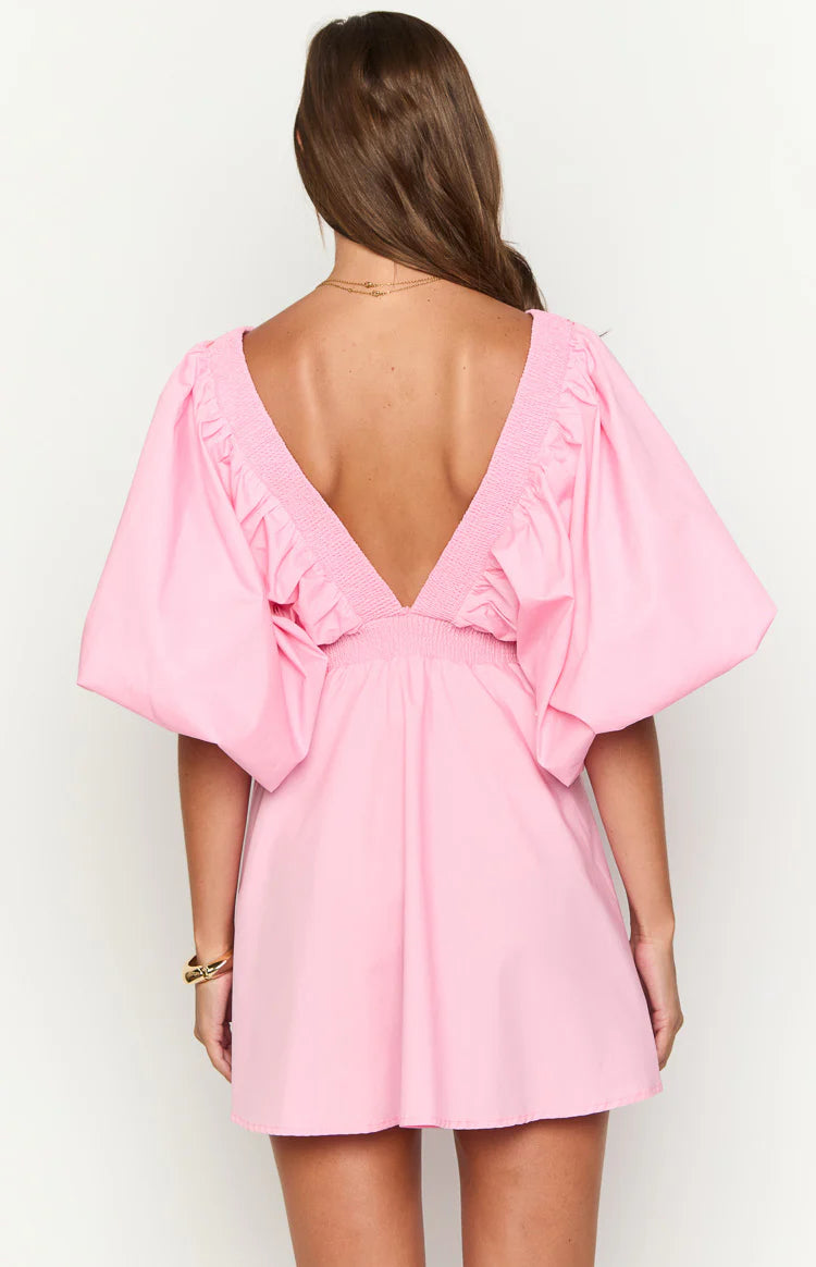 Torie Pink Short Sleeve Mini Dress | Beginning Boutique NZ Torie Pink Short Sleeve Mini Dress | Beginning Boutique NZ