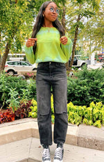 Robin Wide Leg Jeans Black Wash