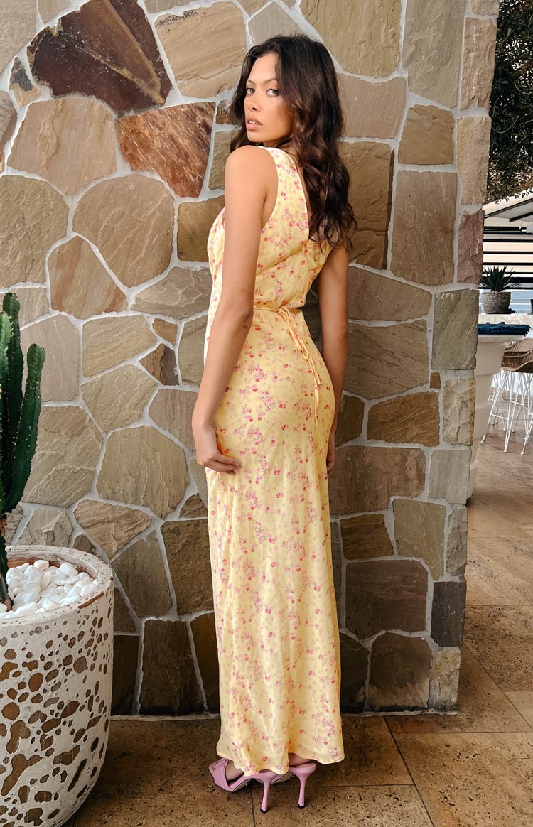 Verlaine Yellow Floral Maxi Dress Image