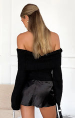 Vivian Lace Mini Skirt Black
