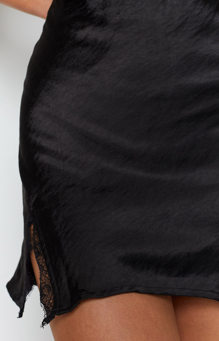 Vivian Lace Mini Skirt Black Image