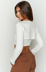 Vixen White Rib Cami Set Image