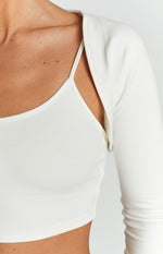Vixen White Rib Cami Set Image