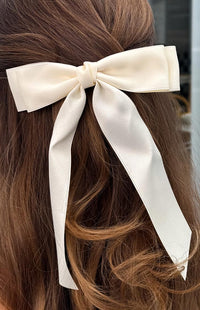 Whimsy Willow Cream Bow Hair Clip (FREE over $130)