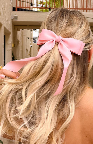 Whimsy Willow Pink Bow Hair Clip