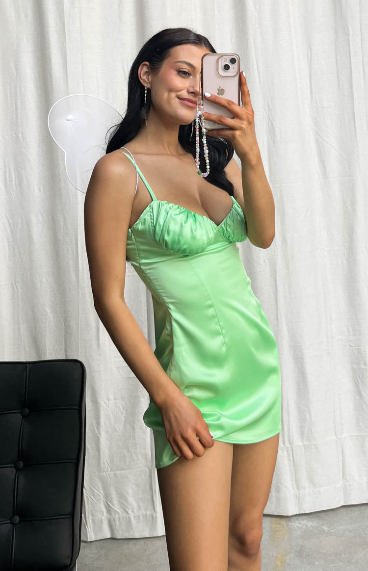 Willa Green Mini Dress Image