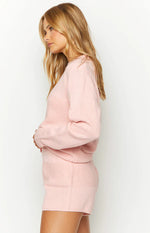 Winslee Pink Long Sleeve Knit Top