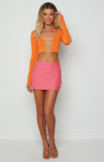 Wyatt Pink Mini Skirt Image
