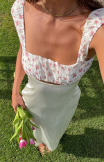 Yolandah Cream Chiffon Maxi Dress Image