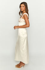Yolandah Cream Chiffon Maxi Dress Image