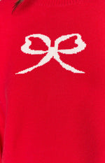 Zami Red Bow Sweater