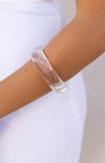 Zantie Clear Resin Square Bangle Image