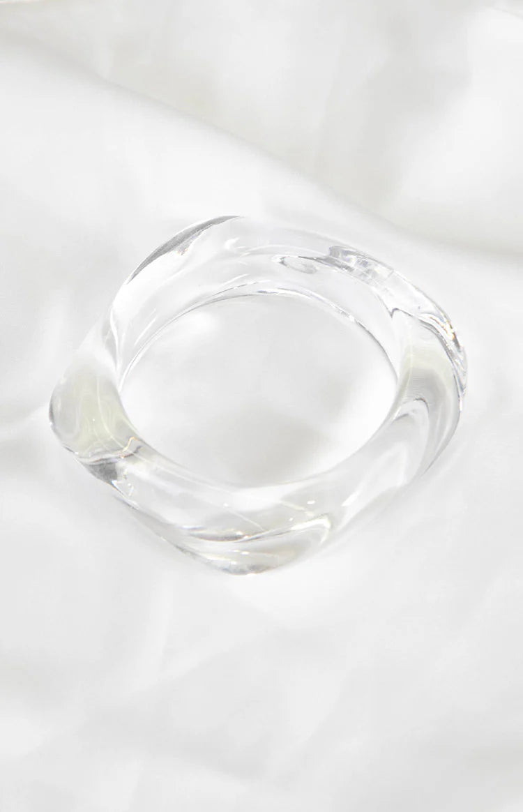Zantie Clear Resin Square Bangle