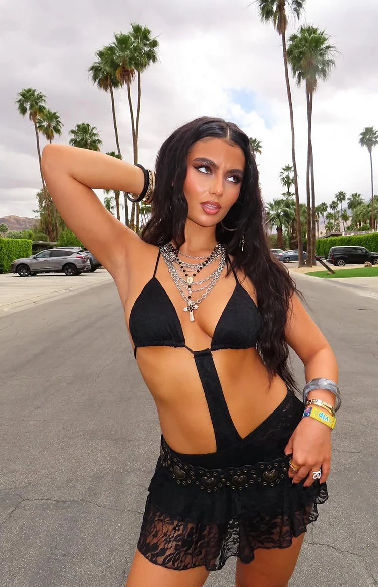 Zeke Black Cut Out Bikini Mini Dress