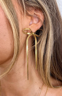 Zenith Gold Bow Earrings (FREE over $130)