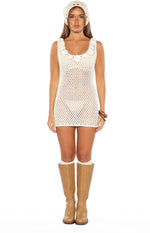 Zephyr White Crochet Mini Dress
