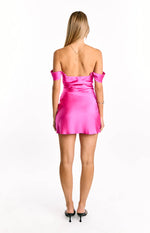 Zoella Hot Pink Off The Shoulder Mini Dress