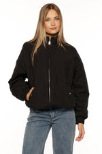 Ace Black Oversized Puffer Jacket Image