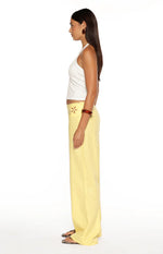 Alamara Yellow Floral Detail Wide Leg Pants - PRE ORDER