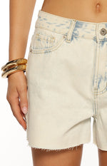 Annette Acid Wash Denim Shorts Image