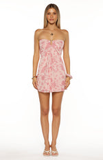Antoine Pink Sequin Strapless Mini Dress Image