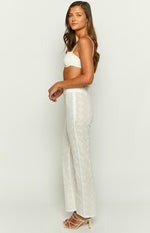 Ash White Floral Pants Image