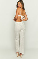 Ash White Floral Pants Image