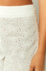 Ash White Floral Pants Image