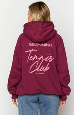 Beginning Red Tennis Club Bubble Hoodie Image