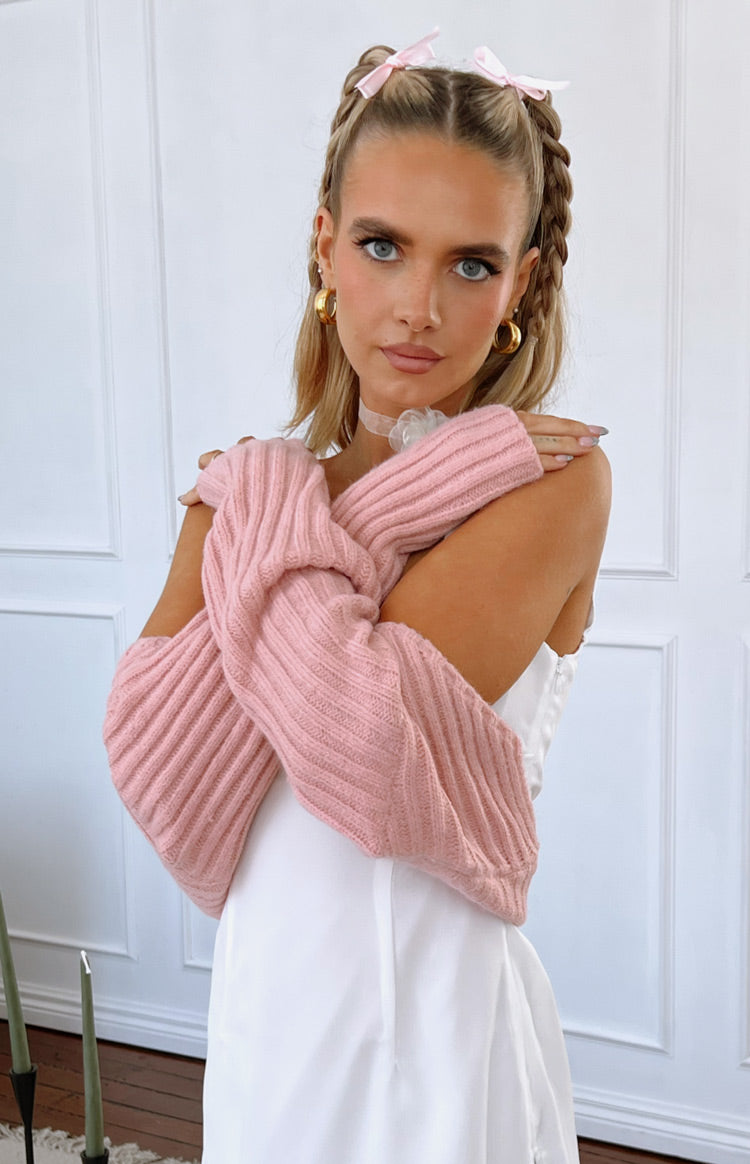 Elsa Pink Rib Knit Bolero Image