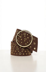 Fawn Brown Stud Circle Belt Image