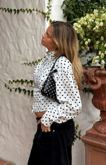 Front Page White Polka Dot Jacket