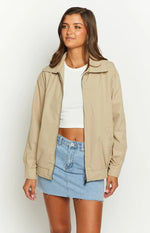 Gabbi Fawn Windbreaker Bomber Jacket