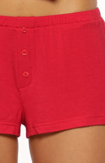 Jamey Burgundy Mini Pajama Shorts