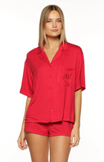 Jamey Burgundy Pajama Shirt