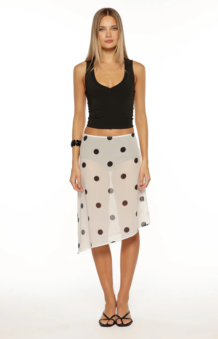 Langley Black V-Neck Tank