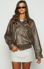 Lioness Kenny Chocolate Bomber Jacket Image