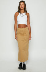My Way Tan Maxi Skirt Image