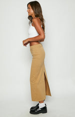 My Way Tan Maxi Skirt Image
