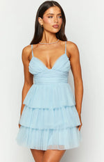 Nadine Blue Tulle Mini Dress