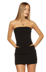 Perla Black Strapless Corset Top Image