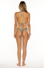 Talk That Talk Grey Sparkle Eyelet Bikini Bottoms Image