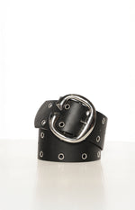 Vandal Black and Silver Eyelet Belt Image