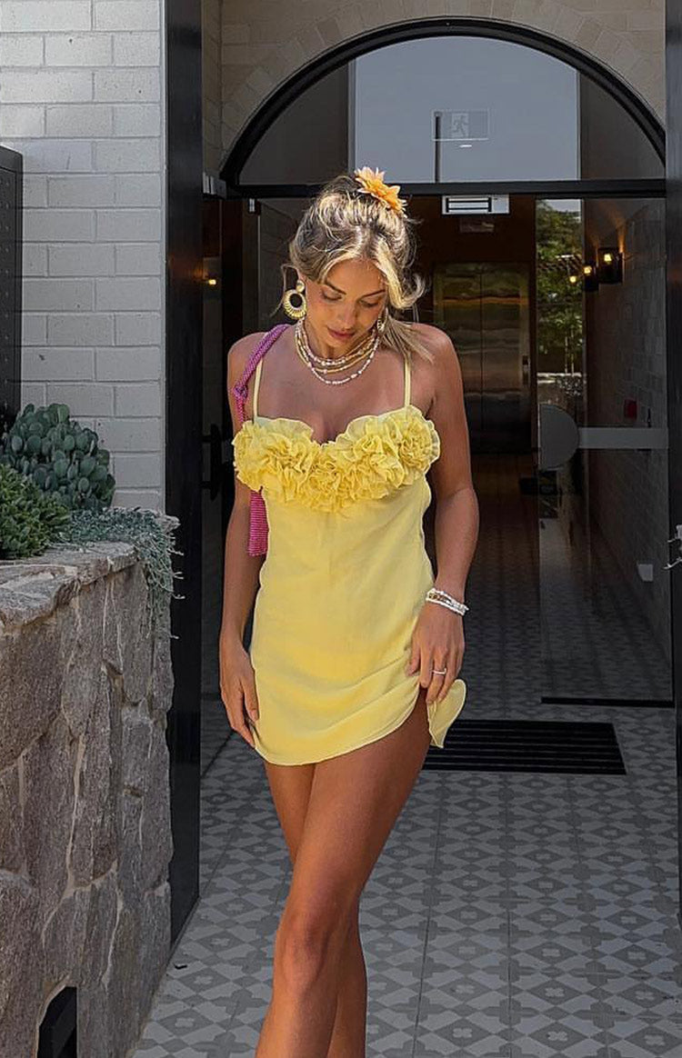 Sindy Yellow Mini Dress Image