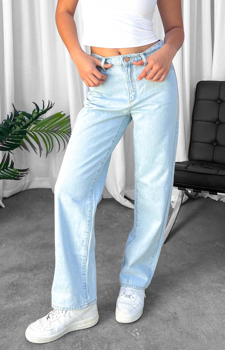ABRAND A Bleached Stone Slouch Jeans Image