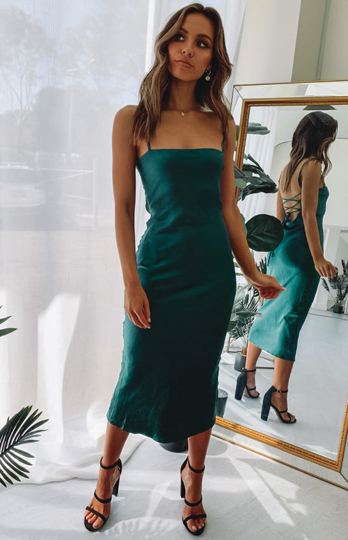 Amaryllis Dress Emerald – Beginning Boutique NZ