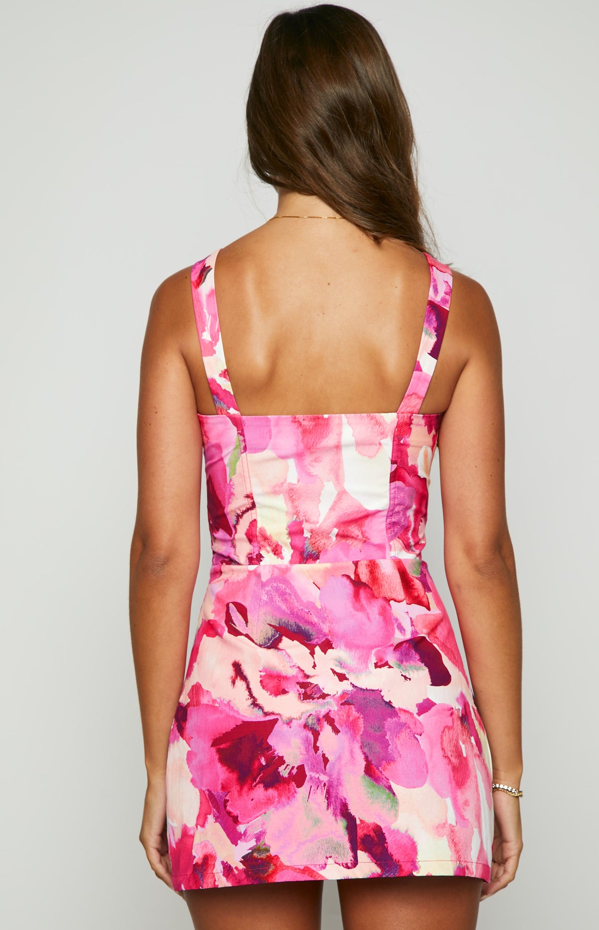 Chase Pink Floral Mini Dress Image